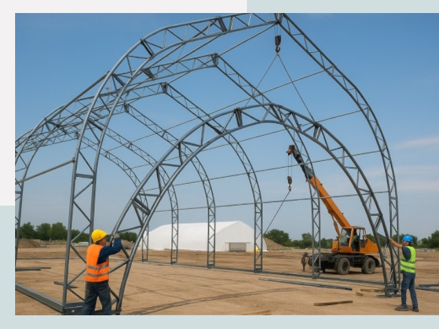 Монтаж ангаров в Туймазах от 611 руб. - Надежно и быстро